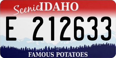 ID license plate E212633