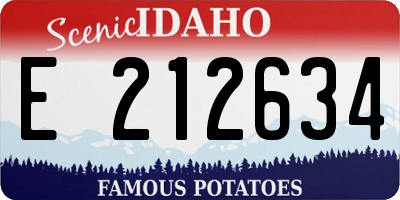 ID license plate E212634