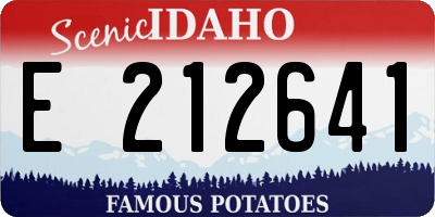 ID license plate E212641
