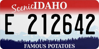 ID license plate E212642