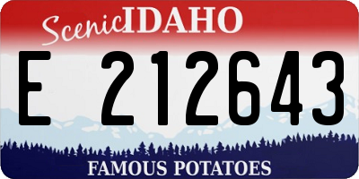 ID license plate E212643