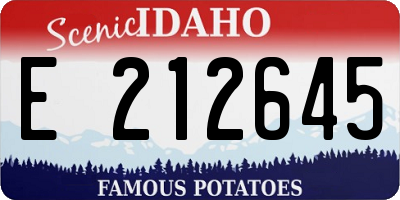 ID license plate E212645
