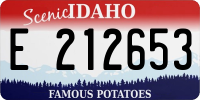 ID license plate E212653