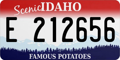 ID license plate E212656