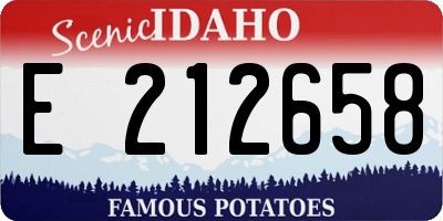 ID license plate E212658