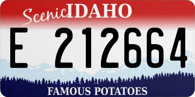 ID license plate E212664