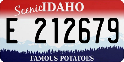 ID license plate E212679