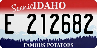 ID license plate E212682