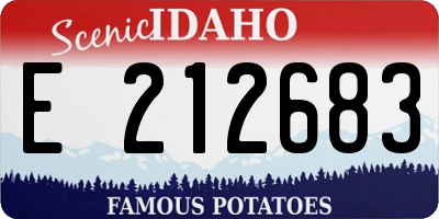 ID license plate E212683