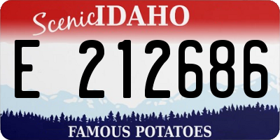 ID license plate E212686