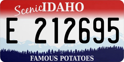 ID license plate E212695