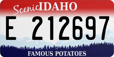 ID license plate E212697