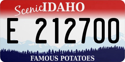 ID license plate E212700