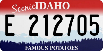 ID license plate E212705