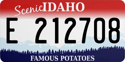 ID license plate E212708