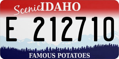 ID license plate E212710