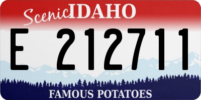 ID license plate E212711