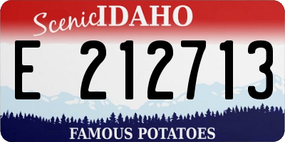 ID license plate E212713