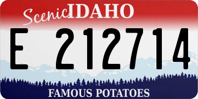 ID license plate E212714