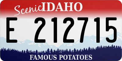 ID license plate E212715