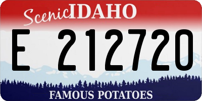 ID license plate E212720
