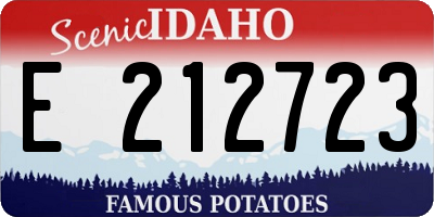 ID license plate E212723