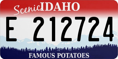 ID license plate E212724