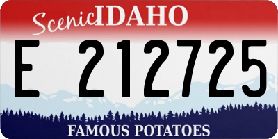 ID license plate E212725