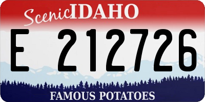 ID license plate E212726