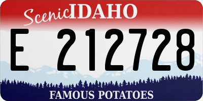 ID license plate E212728