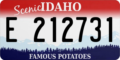 ID license plate E212731