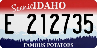ID license plate E212735
