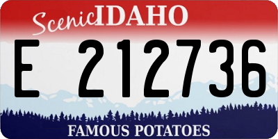 ID license plate E212736