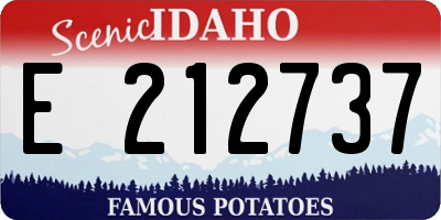ID license plate E212737