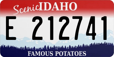 ID license plate E212741