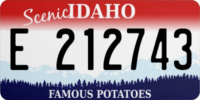 ID license plate E212743