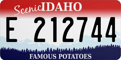 ID license plate E212744