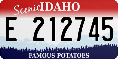ID license plate E212745