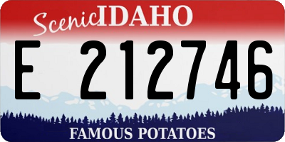 ID license plate E212746