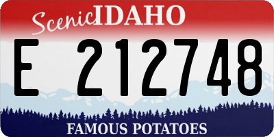 ID license plate E212748