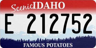 ID license plate E212752