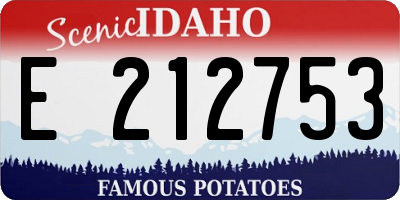 ID license plate E212753