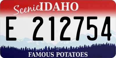 ID license plate E212754