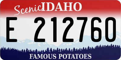 ID license plate E212760