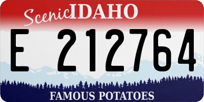 ID license plate E212764