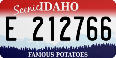ID license plate E212766