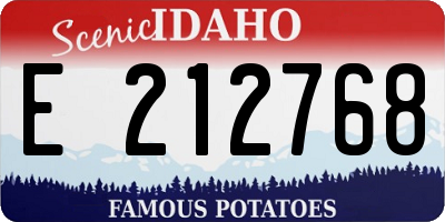 ID license plate E212768
