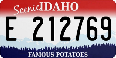 ID license plate E212769