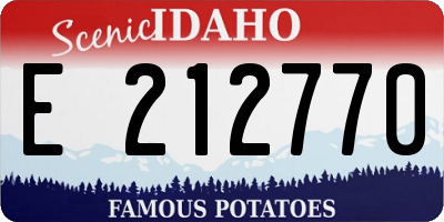 ID license plate E212770