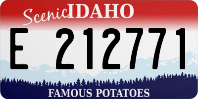 ID license plate E212771